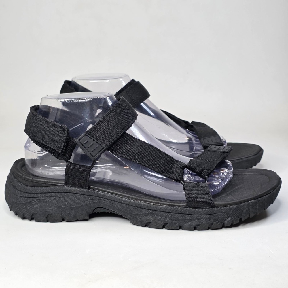 Sonoma Goods For Life Men's Black Sport Sandals Adjustable Straps Size 9 Shoes